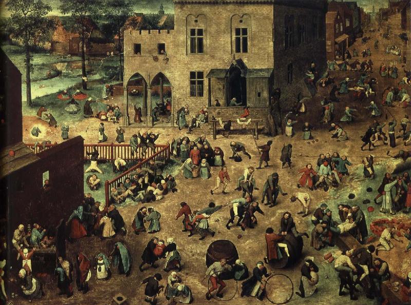 Pieter Bruegel barnlekar oil painting picture